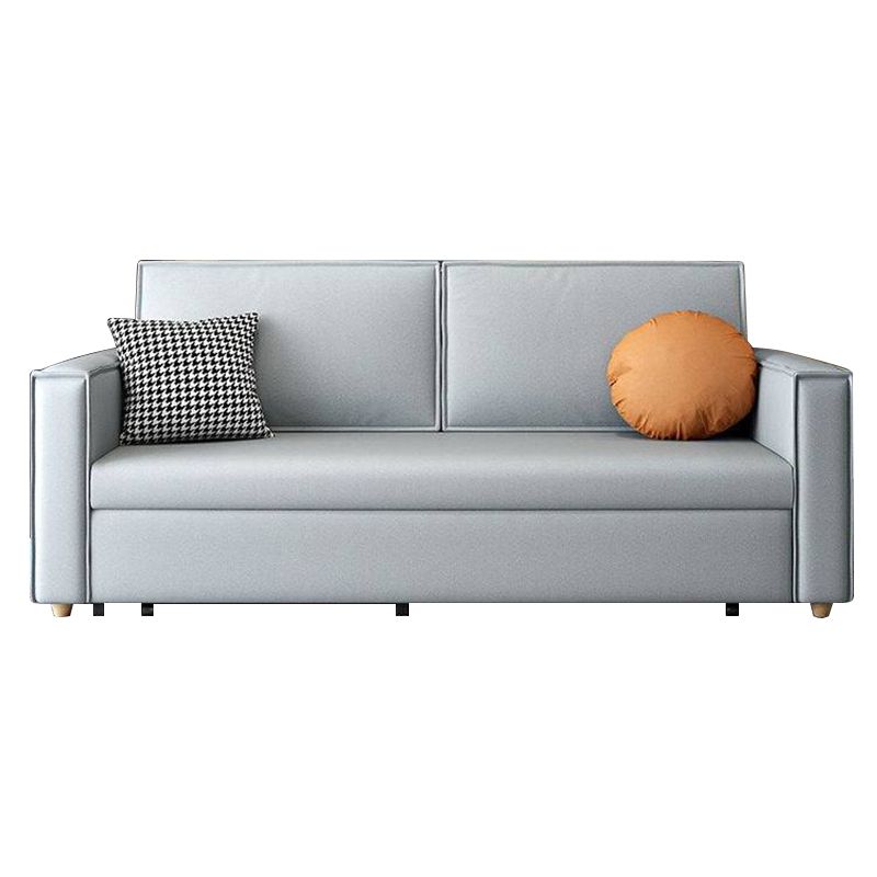Scandinavian Sofa Bed Faux Leather Sleeper Sofa with Storage Clearhalo 'furn' 'furn_futons' 'Furniture' 'Futons & Daybeds' 'Futons' 'Living Room Furniture' 1200x1200_8aa64e91-086f-4084-807b-142777854ee7