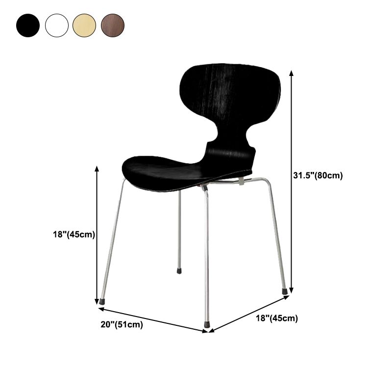 Stackable Armless Dining Chairs Contemporary Low Back Dining Side Chair Clearhalo 'Dining Chairs' 'Dining Tables & Seating' 'dining_chair' 'furn' 'furn_dining_chair' 'Furniture' 'Kitchen & Dining Furniture' 1200x1200_8aa65f58-bb4d-4261-a701-8363666c8730