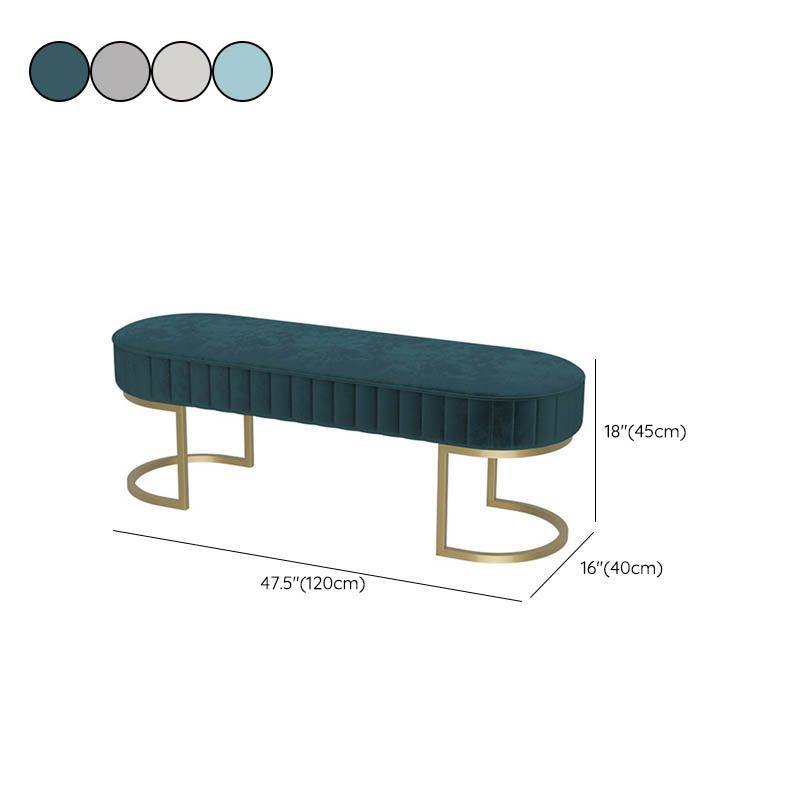 Banca sedute imbottita glam Benca ovale e panca per camera da letto, 16 "W