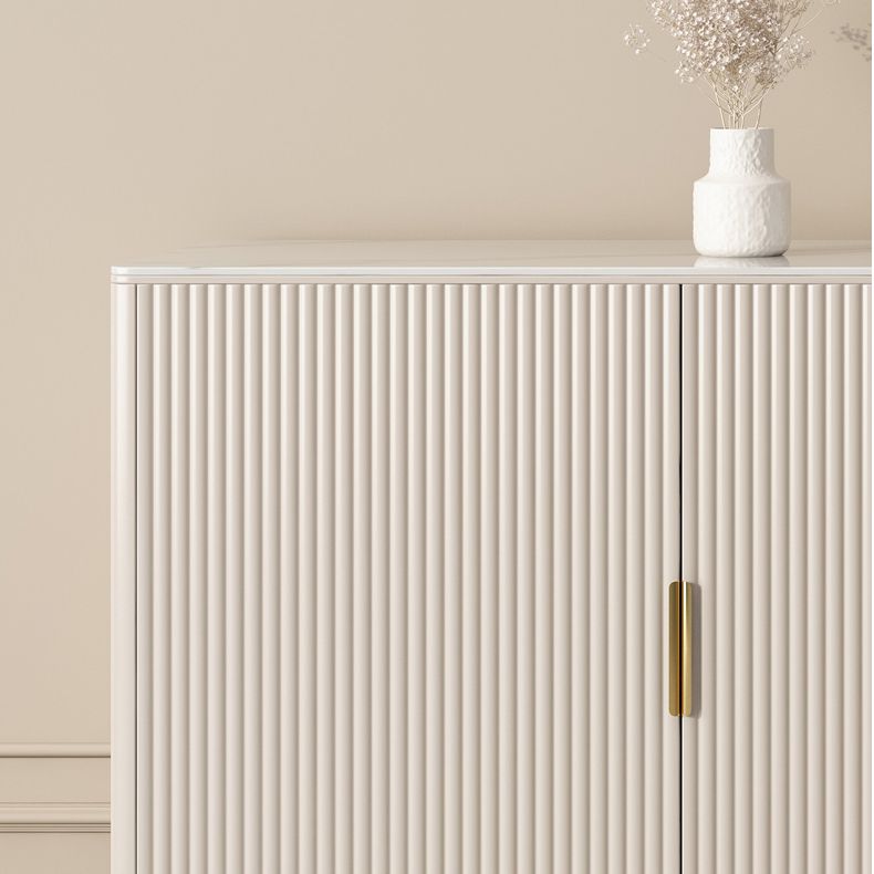 Mesa del aparador beige con cajones del comedor contemporáneo