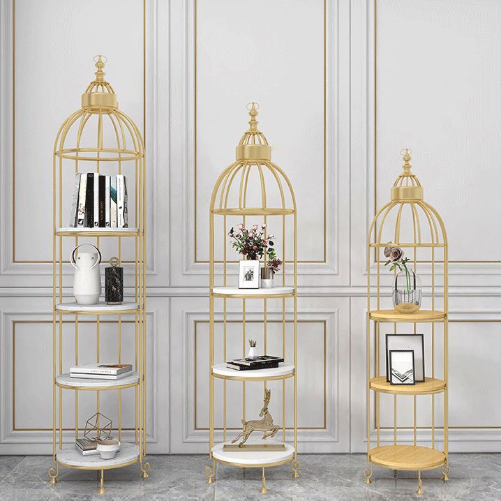 Modern Indoor Geometric Bookshelf Metal Frame Manufactured Wood Shelf Bookcase Clearhalo 'Bookcases' 'furn' 'furn_bookcases' 'Furniture' 'furniture_bookcases' 'Office Furniture' 1200x1200_8aa9678e-cb10-405c-b119-de4c83f487e0