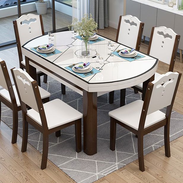 Contemporary Wood Dining Side Chair Dining Room Armless Open Back Dining Side Chair Clearhalo ' kitchen&dining_furn' 'Dining Chairs' 'Dining Tables & Seating' 'dining_chair' 'furn' 'furn_dining_chair' 'Furniture' 'furniture_dining_chair' 'Kitchen & Dining Furniture' 'kitchen' 1200x1200_8aaa3bce-3d9b-4893-9716-c2b556a167d7