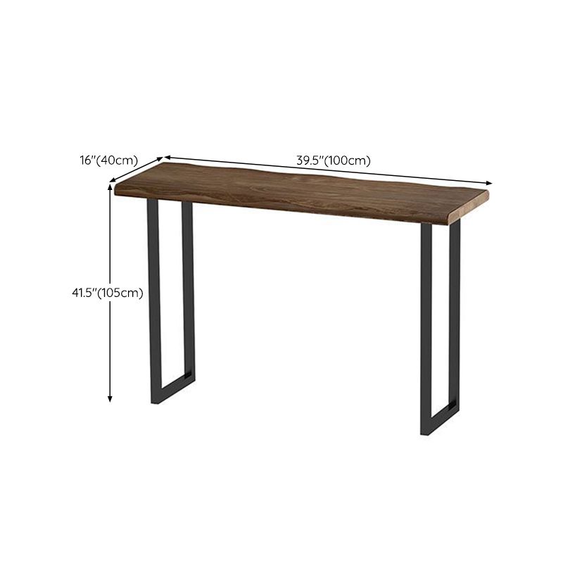 Mesa de bar de estilo industrial Mesa de comedor de barra con pedestal doble de madera maciza de pino
