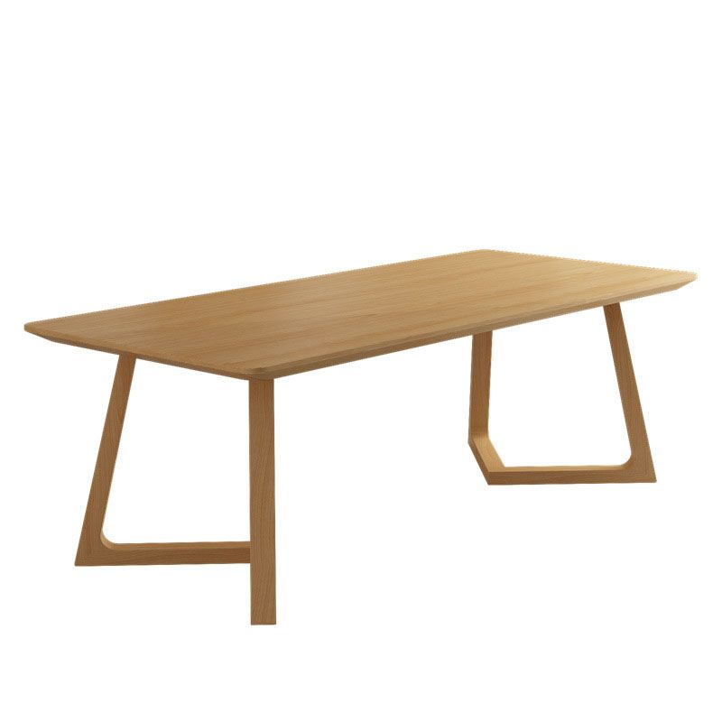 Solid Wood Top Dining Table Traditional Luxury Table with Pine Wood Sled Base Clearhalo 'Dining Tables & Seating' 'Dining Tables' 'dining_table' 'furn' 'furn_dining_table' 'Furniture' 'furniture_dining_table' 'Kitchen & Dining Furniture' 'kitchen' 'kitchen_dining_table' 1200x1200_8ab1f055-75fa-4f76-8a3f-2a97cb3f30bc