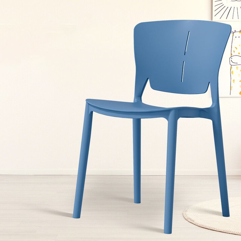 Sillas de estilo contemporáneo silla sin brazo para cocina con patas de plástico