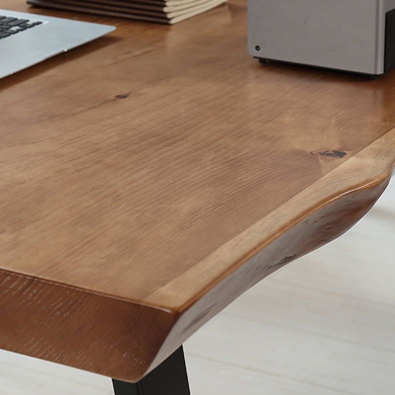 Mesa de comedor de madera sólida mesa rectangular moderna con 4 patas