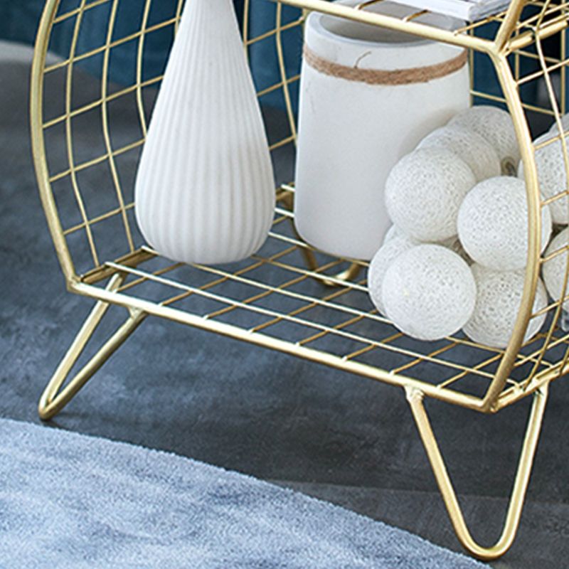 Glam Metal Bookshelf Closed Back Standard Bookcase with Shelves