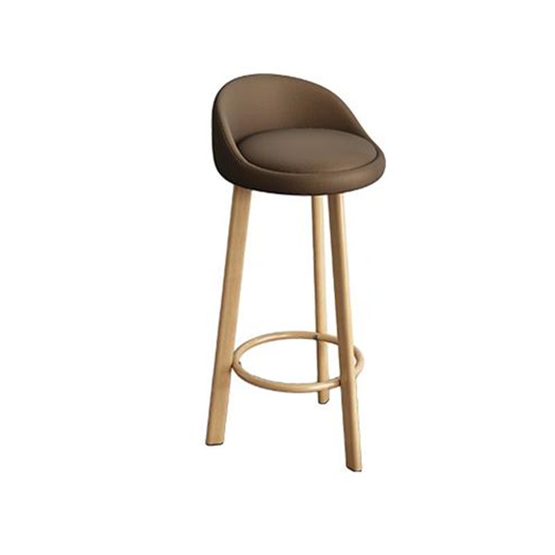 Modern Armless Backrest Counter Stool Steel Kitchen Bar Stool with Pedal, 1 Piece Clearhalo 'Bar Furniture' 'Bar Stools' 'bar_stools' 'furn' 'furn_bar_stools' 'furniture_bar_stools' 'Kitchen & Dining Furniture' 'kitchen&dining_furn' 'kitchen' 'kitchen_furn' Furniture' 1200x1200_8ab8ec31-1307-481d-bdf5-0dbe31ee9c8c