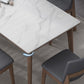 Modern Style 1/2/4/7 Pieces Dining Room Table Rectangle Stone Furniture in White