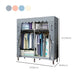 Matte Finish Wardrobe with Metal Frame Modern Storage Cabinet for Home