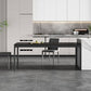 Modern Style Sintered Stone Dining Room Dinner Kitchen Table Black Rectangle Table Clearhalo ' dining_table' 'Dining Tables & Seating' 'Dining Tables' 'Furniture' 'furniture_dining_table' 'Kitchen & Dining Furniture' 'kitchen&dining_furn' 'kitchen' 'kitchen_dining_table' 1200x1200_8abb3877-d485-47a8-bcc0-12a4b7b511f3