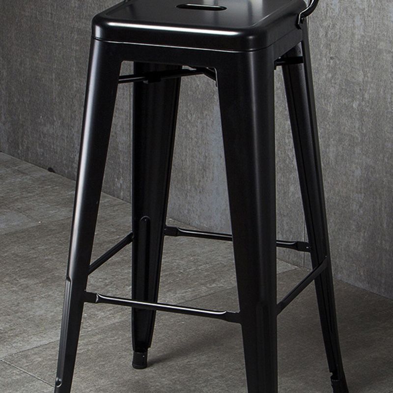 Industrial Black Metal Counter Stools Low Back Bristol Bar Stools with Square Seat Clearhalo 'Bar Furniture' 'Bar Stools' 'bar_stools' 'furn' 'furn_bar_stools' 'furniture_bar_stools' 'Kitchen & Dining Furniture' 'kitchen&dining_furn' 'kitchen' 'kitchen_furn' Furniture' 1200x1200_8abb8713-f12b-47b6-94bc-13c82b1bc5dd