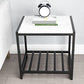 1 Shelf Industrial Nightstand Stone Open Storage Night Table 19.7" Tall Clearhalo 'Bedroom Furniture' 'furn' 'furn_night_stand' 'Furniture' 'night_stand' 'Nightstands' 1200x1200_8abc0eaa-78c9-45a7-84b0-63f7a52ebcae