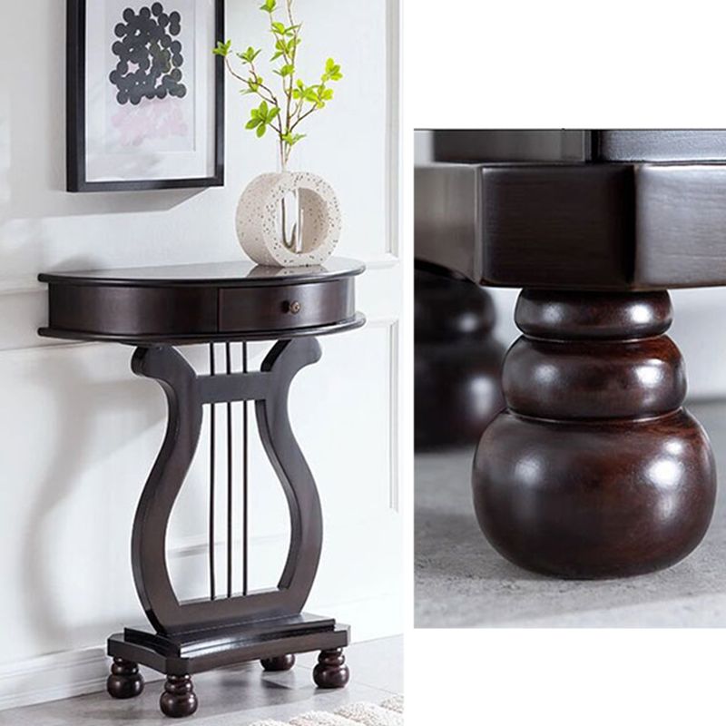 11"W Mid-Century Modern Console Table Single Drawer Console Sofa Table Clearhalo 'Console Tables' 'console_tables' 'Entry & Mudroom Furniture' 'furn' 'furn_console_tables' 'Furniture' 1200x1200_8abc38ea-6d0d-49af-ae84-4e30bde969ec