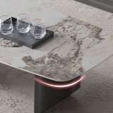 Contemporary Slate Rectangle Coffee Table Standard Single Coffee Table