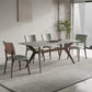Industrial Dinner Table Stone Rectangle Dining Site Table in Grey
