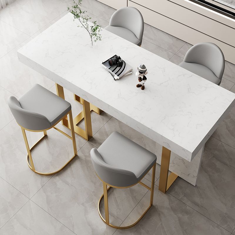 Modern Bar Table Set 1/2/5 Pcs Faux Marble Rectangular Bar Set for Indoor Clearhalo 'Bar Furniture' 'furn' 'furn_home_bar_bar_sets' 'Furniture' 'Home Bars & Bar Sets' 'home_bar_bar_sets' 'Kitchen & Dining Furniture' 1200x1200_8abd422e-35b5-482c-ad14-2206c7ef2310