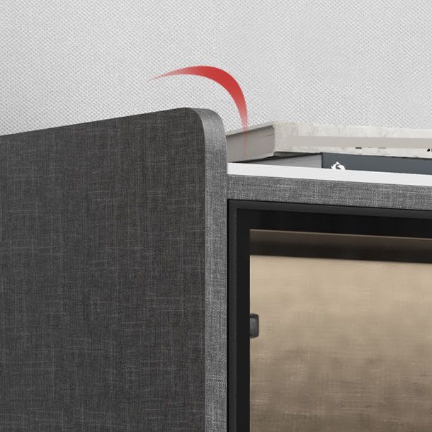 Sideboard di vetro in pietra moderna Sidebore di vetro con 2-cassetti