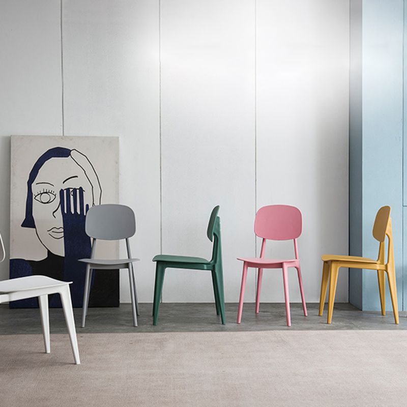 Contemporary Home Side Chair Open Back Plastic 32" H Dining Room Chair Clearhalo ' kitchen&dining_furn' 'Dining Chairs' 'Dining Tables & Seating' 'dining_chair' 'Furniture' 'furniture_dining_chair' 'Kitchen & Dining Furniture' 'kitchen' 1200x1200_8abffc0a-eaf6-4ccb-ad68-54e9682e8e3a