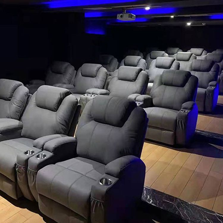 Reclinabile standard home theater con poltrone di blocco delle posizioni con archiviazione