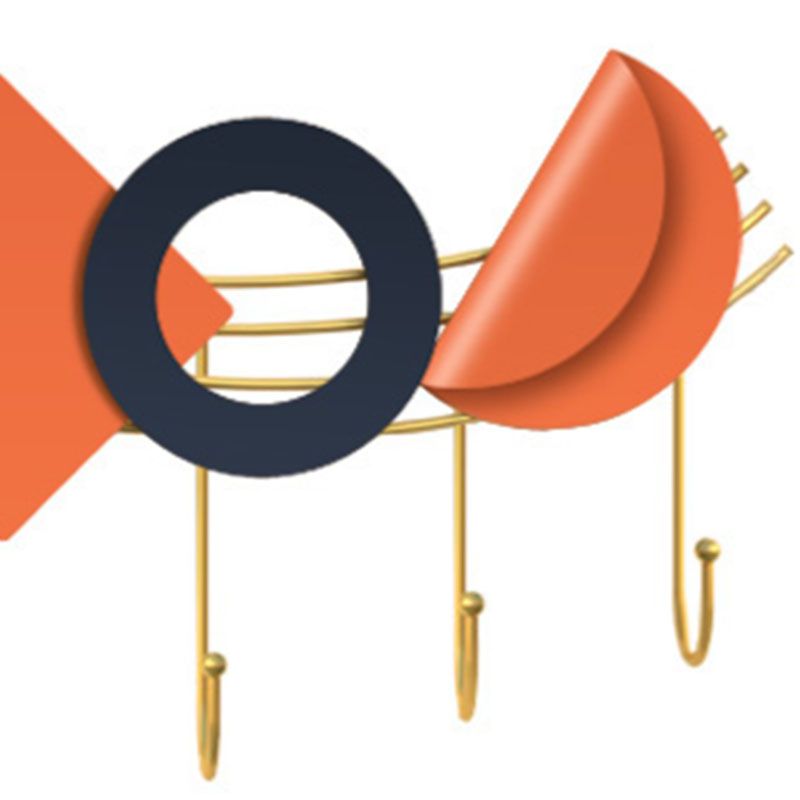 Appendiabiti a parete in metallo contemporanei a parete gancia con ganci