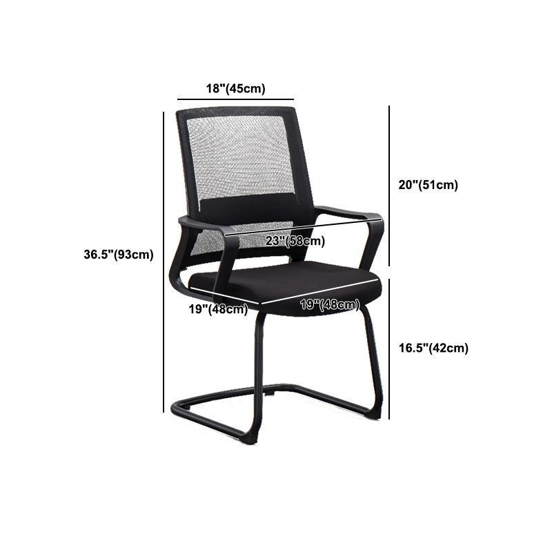 Contemporary Arm Chair Fixed Arms No Distressing Black Office Chair Clearhalo 'furn' 'furn_office_chair' 'Furniture' 'Office Chairs' 'Office Furniture' 'office_chair' 1200x1200_8ac3b7fb-e7b3-4738-bf4d-061e1efe233b
