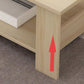 Mesa de centro rectangular moderna con estante de almacenamiento y 4 patas de madera
