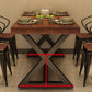 Industrial Rectangle Dining Room Table Pine Solid Wood Table with Black Trestle Base Clearhalo ' dining_table' 'Dining Tables & Seating' 'Dining Tables' 'furn' 'furn_dining_table' 'Furniture' 'furniture_dining_table' 'Kitchen & Dining Furniture' 'kitchen&dining_furn' 'kitchen' 'kitchen_dining_table' 1200x1200_8ac61a7c-ccc0-48d6-8e30-c5b336ce5348