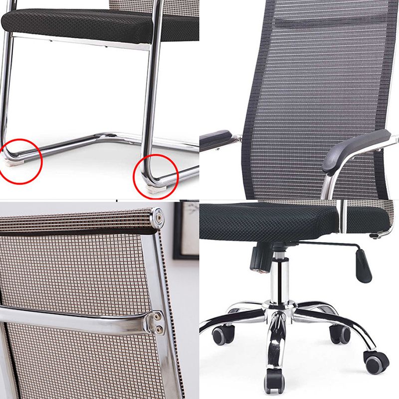 Modern Black Metal Conference Chair with Mid Back and Hight Back Home Office Chair Clearhalo 'furn' 'furn_office_chair' 'Furniture' 'Office Chairs' 'Office Furniture' 'office_chair' 1200x1200_8ac62c05-4c00-4c59-b8ec-8c89c29d281e