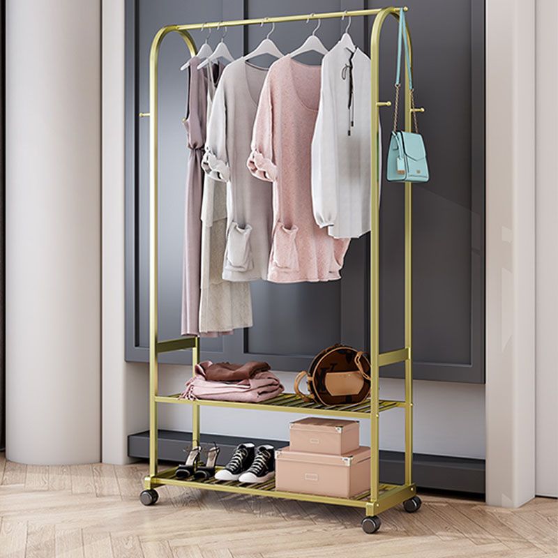 Moderner Kleiderbügel 2 Lagerregale und 6 Hooks Hall Tree mit Rizinus