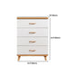 Scratch Resistant Modern Accent Chest with Soft Close Drawers in White