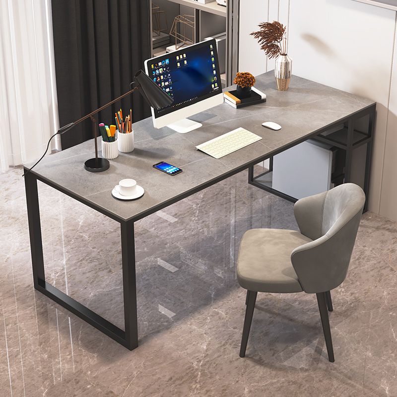 Contemporary Rectangular Writing Desk Stone Top Office Desk with Legs Clearhalo 'furn' 'furn_office_desk' 'Furniture' 'Office Desks' 'Office Furniture' 'office_desk' 1200x1200_8ac8743f-b90b-4e72-9f43-43dfab209b30