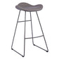 Glam Leather Bar Stool Backless Metal Base Counter Stool for Bristol