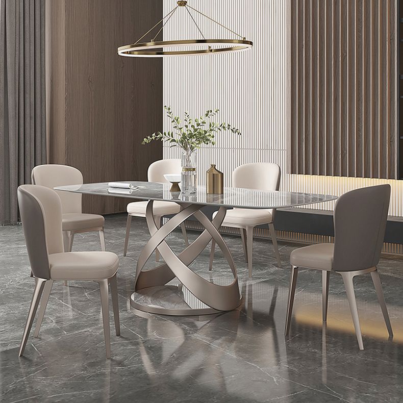 Traditional Luxury Rectangle Dining Table Stone Pedestal Dining Room Collection Clearhalo ' dining_table' 'Dining Tables & Seating' 'Dining Tables' 'furn' 'furn_dining_table' 'Furniture' 'furniture_dining_table' 'Kitchen & Dining Furniture' 'kitchen&dining_furn' 'kitchen' 'kitchen_dining_table' 1200x1200_8aca3137-b804-4703-b5d0-5ff0ee5c7480