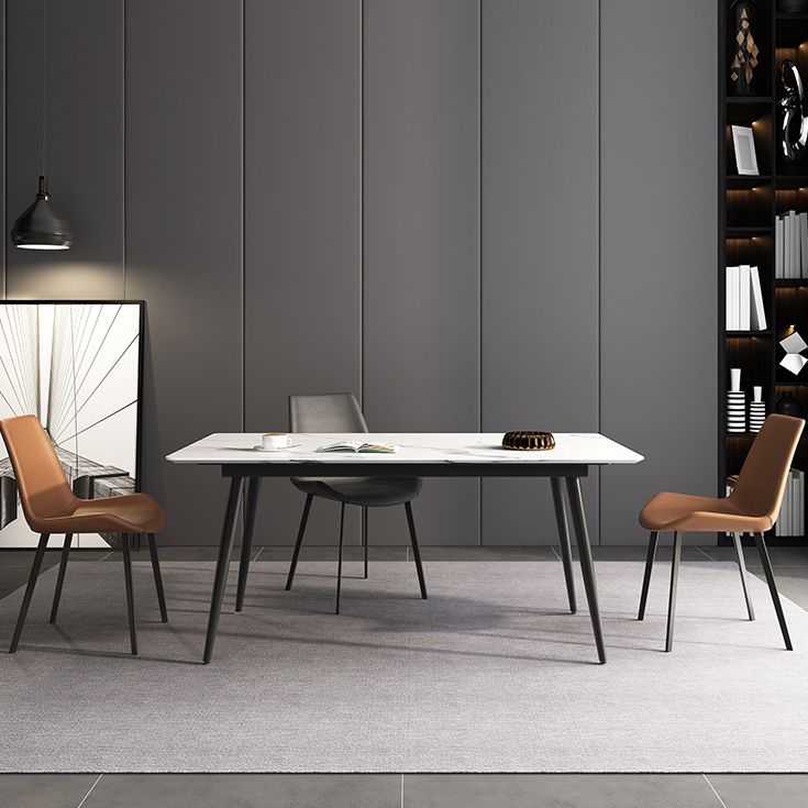 Industrial Style Sintered Stone Dining Carbon Steel Base Rectangle Table for Home Clearhalo ' dining_table' 'Dining Tables & Seating' 'Dining Tables' 'furn' 'furn_dining_table' 'Furniture' 'furniture_dining_table' 'Kitchen & Dining Furniture' 'kitchen&dining_furn' 'kitchen' 'kitchen_dining_table' 1200x1200_8acb6d38-52bc-4117-9cb3-1b0788587d61