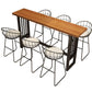 Solid Wood Pub Table Bar Height Industrial Rectangle Bar Table for Indoor Use