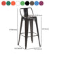 Industrial Style Metal Bar-stool Square Iron Seat Counter Stool for Kitchen Bar Clearhalo 'Bar Furniture' 'Bar Stools' 'bar_stools' 'furn' 'furn_bar_stools' 'furniture_bar_stools' 'Kitchen & Dining Furniture' 'kitchen&dining_furn' 'kitchen' 'kitchen_furn' Furniture' 1200x1200_8acbbfa6-0a96-4a52-b942-105084351ed3