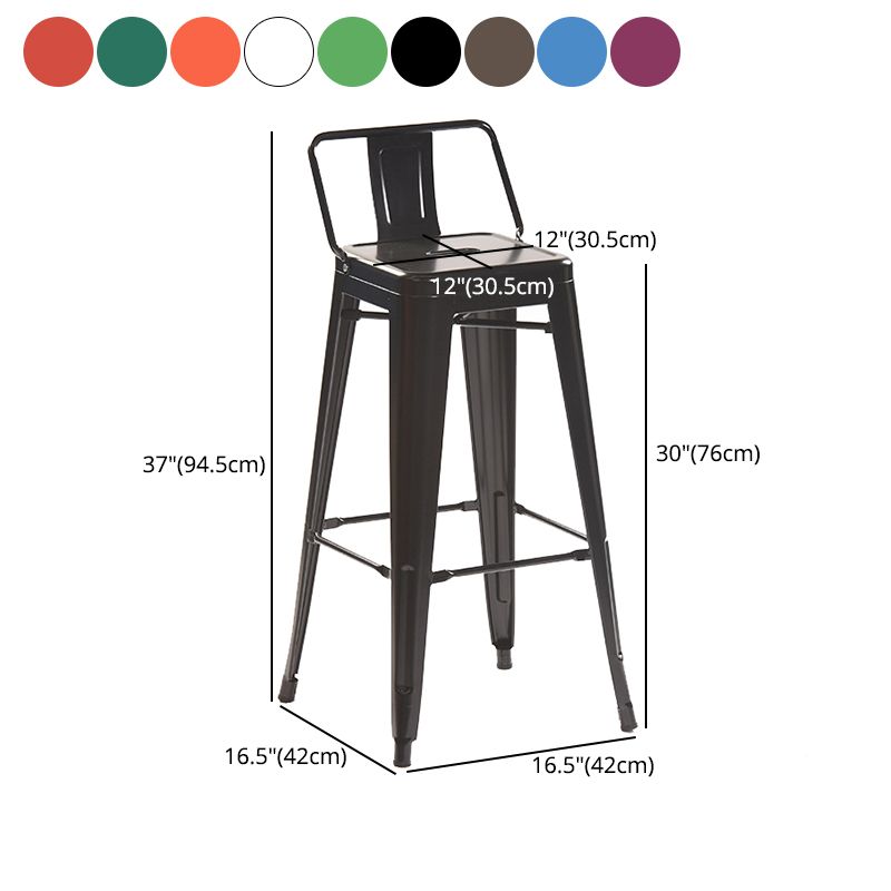 Industrial Style Metal Bar-stool Square Iron Seat Counter Stool for Kitchen Bar Clearhalo 'Bar Furniture' 'Bar Stools' 'bar_stools' 'furn' 'furn_bar_stools' 'furniture_bar_stools' 'Kitchen & Dining Furniture' 'kitchen&dining_furn' 'kitchen' 'kitchen_furn' Furniture' 1200x1200_8acbbfa6-0a96-4a52-b942-105084351ed3