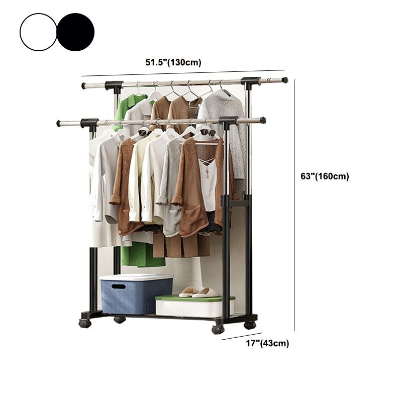 Nordic Hall Stand Stand Hooks and Castors Hall Tree Hanger Sala de dibujo