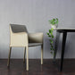 Leather Dining Chair Contemporary Arm Solid Back Side Chairs