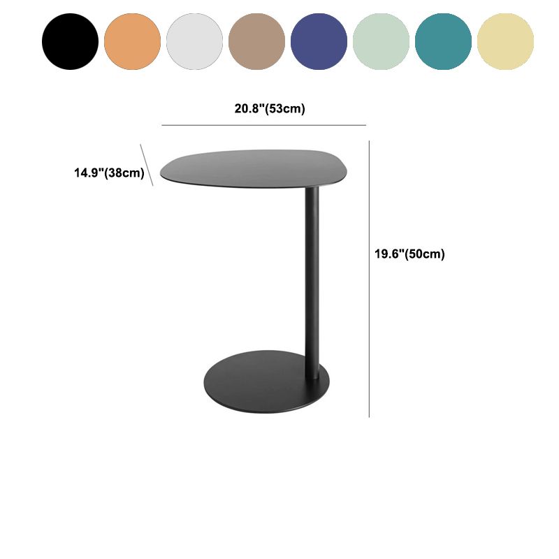 Pedestal Iron Side Table Minimalist End Table for Living Room