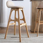 Scandinavian Style Bar-stool with Wooden Legs Counter Stool for Kitchen Bar