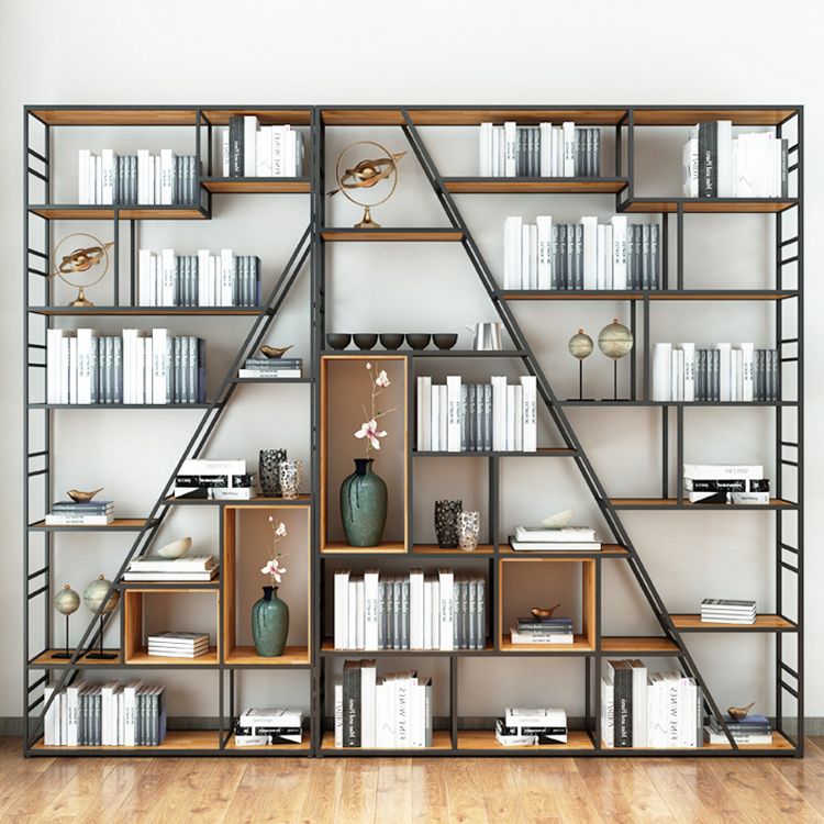 78.74"H Bookshelf Industrial Style Open Back Bookcase for Home Office Clearhalo 'Bookcases' 'furn' 'furn_bookcases' 'Furniture' 'furniture_bookcases' 'kitchen' 'kitchen_bookcases' 'Living Room Furniture' 'Office Furniture' 1200x1200_8ad01160-69db-47dc-b3a0-19fee36a82c2