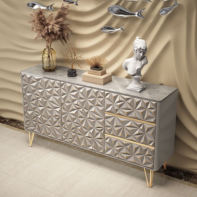 Glam Buffet Table Stone Sideboard Table with Legs for Dining Room Clearhalo 'buffet_sideboard' 'Buffets & Sideboards' 'furn' 'furn_buffet_sideboard' 'Furniture' 'Kitchen & Dining Furniture' 1200x1200_8ad04b0a-0455-4573-81fe-4ef57d7982c7