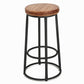 Brown Wood Backless and Armless Stool Industrial Bar and Counter Stool with Iron Legs Clearhalo 'Bar Furniture' 'Bar Stools' 'bar_stools' 'furn' 'furn_bar_stools' 'furniture_bar_stools' 'Kitchen & Dining Furniture' 'kitchen&dining_furn' 'kitchen' 'kitchen_furn' Furniture' 1200x1200_8ad0917a-33b3-45fa-a326-fb61bc5b767a