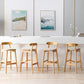 Scandinavian Rubberwood Upholstered Bar Stools Matte Finish Footrest Stool Clearhalo 'Bar Furniture' 'Bar Stools' 'bar_stools' 'Furniture' 'furniture_bar_stools' 'Kitchen & Dining Furniture' 1200x1200_8ad140d9-01c4-4fb0-8ce2-5fb52348b507