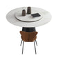 Round Sintered Stone Dining Table Modern Turntable Furniture with Steel Pedestal Base Clearhalo 'Dining Tables & Seating' 'Dining Tables' 'dining_table' 'furn' 'furn_dining_table' 'Furniture' 'Kitchen & Dining Furniture' 1200x1200_8ad254ab-5e79-4b41-b9cf-1361d3837bd9