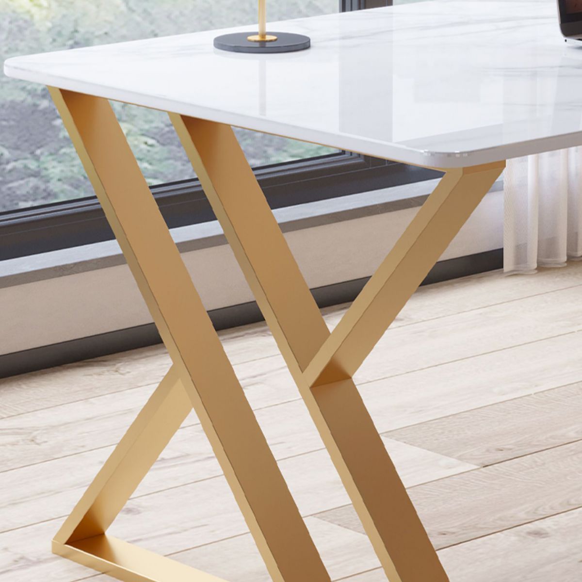 Scrivania glam da ufficio antico scrivania curva curva con gambe metalliche