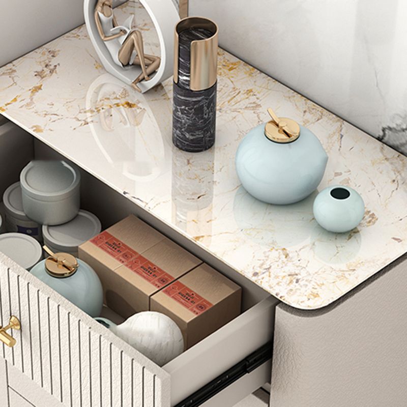 Cassettiera portaoggetti Glam in pietra da 11,7 pollici di larghezza