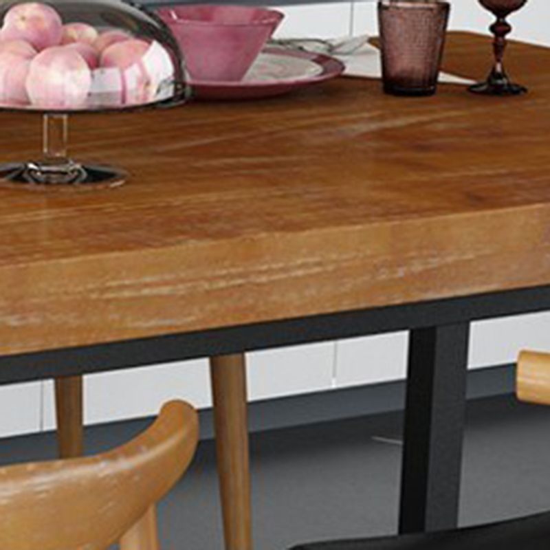 Tavolo da pranzo industriale in legno set 1/2/5 pezzi Dinette marrone per casa